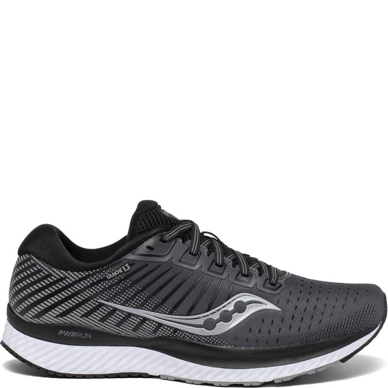 Saucony Women's Guide 13, Black/White, 5.5 Wide - Image 1